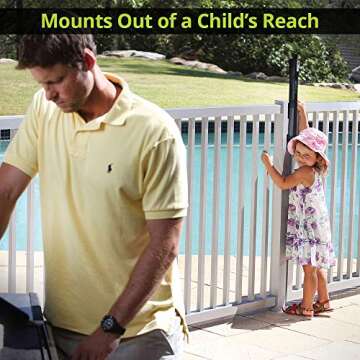 D&D Technologies ML3TPKA MagnaLatch Top Pull, Pool & Child Safety Magnetic Gate Latch and Lock, for Any Square Gate Frame and Post