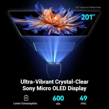 RAYNEO Air 2 AR Glasses -（New Pack） Smart Glasses with 201" Micro OLED, XR Glasses 120Hz 600nits...