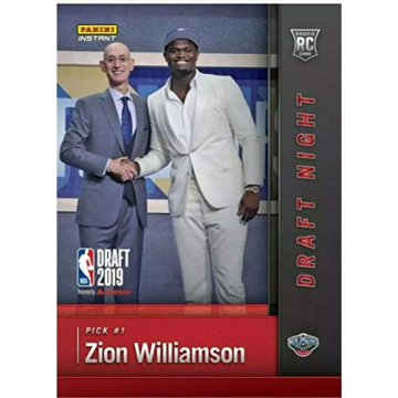 ZION WILLIAMSON First Rookie Basketball Card! – 2019 Panini Instant Zion Williamson RC #DN1 1st Dr...