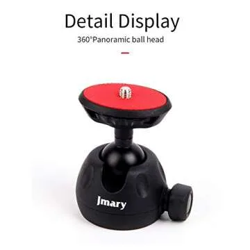 JMARY MT-25 - Table Top Mini Portable Flexible Tripod Stand for Mobile Phones and DSLR & Digital Cameras - Coming with Universal Mobile Phone Holder (MT-25-BLK)