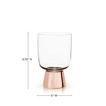 Elegant Viski Copper Footed Cocktail Tumblers Set of 2