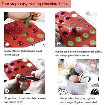5Pack Sphere Silicone Baking Molds for Delicious Treats