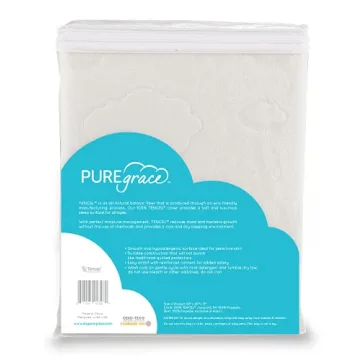 PUREgrace Tencel Queen Mattress Protector - Waterproof and Noiseless