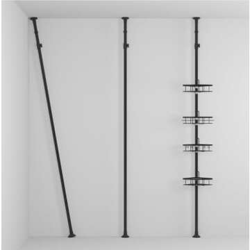 SEIRIONE Rustproof Shower Corner Caddy Organizer for Bathroom,4 Shower Racks for Storage Bathtub Sha...