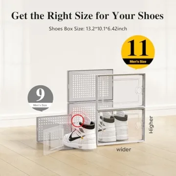 Kuject X-Large Shoe Storage Organizers - Stackable & Clear