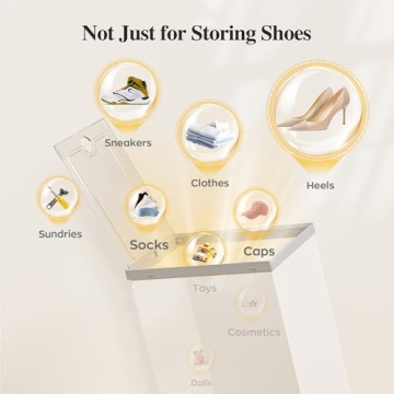 Kuject X-Large Shoe Storage Organizers - Stackable & Clear