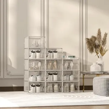 Kuject X-Large Shoe Storage Organizers - Stackable & Clear