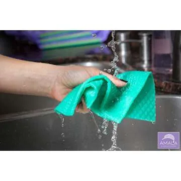 Amala's Magic Sponge Cloths (3-count) - Eco-Friendly, Highly Absorbent, Reusable