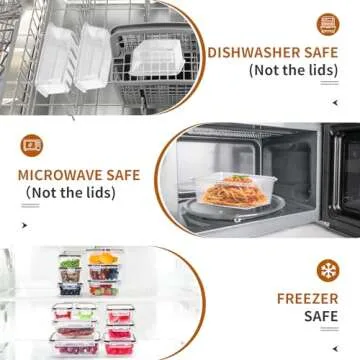 PRAKI 48 Pack Food Storage Containers with Airtight Lids (24 Containers & 24 Lids), Kitchen storage containers for Pantry Organizers and Storage, Meal Prep Container with Labels & Marker