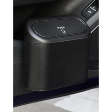 Car Trash Can with Lid, Mini Auto Dustbin Garbage Organizer[NO Roll Plastic Trash Bag], Automotive G...
