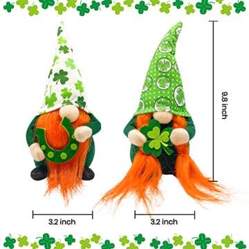 Teeker St Patricks Day Decorations Gnomes for Home Table Ornament St. Patrick's Day Gifts Home Decor...