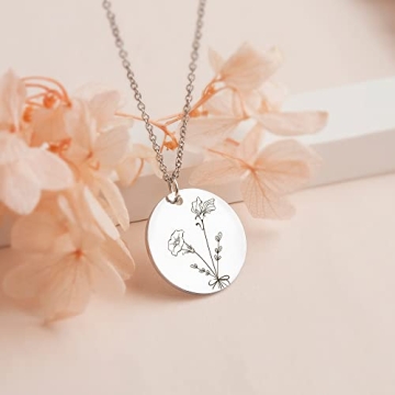 Personalized Birthmonth Flowers Necklace - Anavia