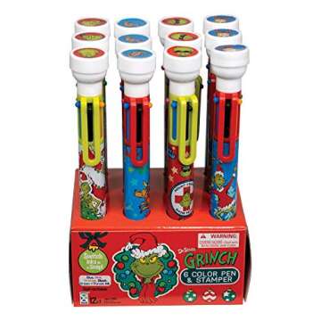 Raymond Geddes Dr. Seuss Grinch 6-Color Pens with Stamper - Pack of 12