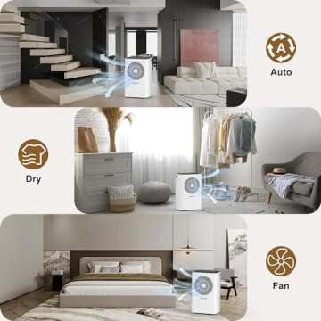 COLAZE 2500 Sq. Ft 30 Pint Dehumidifier, Dehumidifiers for Basement with Drain Hose, Home Dehumidifiers for Large Room with Auto Manual Drain, 24H Timer, 0.58 Gal Bucket, Auto Defrost (12L White)