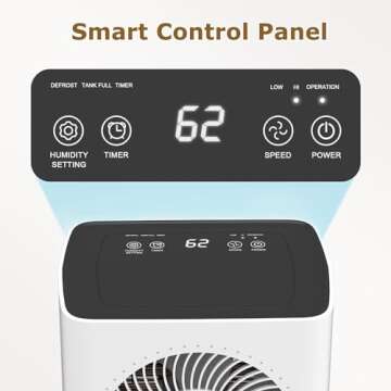 COLAZE 2500 Sq. Ft 30 Pint Dehumidifier, Dehumidifiers for Basement with Drain Hose, Home Dehumidifiers for Large Room with Auto Manual Drain, 24H Timer, 0.58 Gal Bucket, Auto Defrost (12L White)