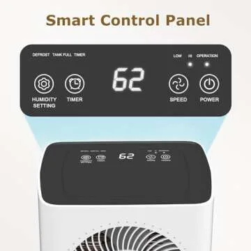 COLAZE 2500 Sq. Ft 30 Pint Dehumidifier, Dehumidifiers for Basement with Drain Hose, Home Dehumidifiers for Large Room with Auto Manual Drain, 24H Timer, 0.58 Gal Bucket, Auto Defrost (12L White)