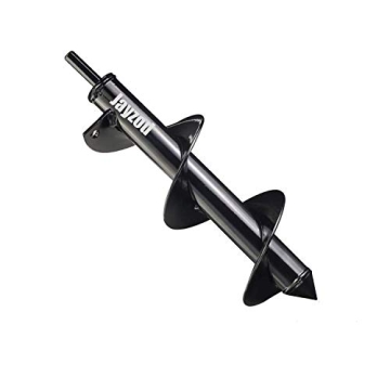 Jayzod 4"x12" Solid Auger Drill Bit for Planting，Garden Auger Spiral Drill Bit,Bulb & Bedding Plan...