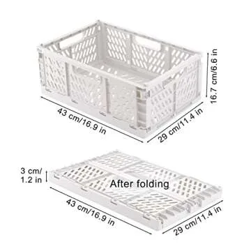 Klyuqoz Pastel Crates - Extra Large Foldable Storage Bins for Home and Office