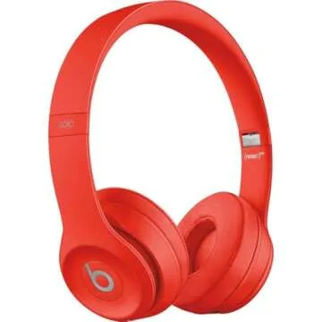 Beats Solo3 Wireless Headphones in Citrus Red - Renewed