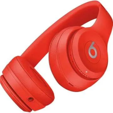 Beats Solo3 Wireless Headphones in Citrus Red - Renewed