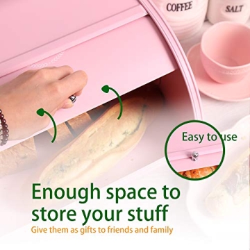 Stylish KL X458 Pink Bread Box for Fresh Bakery Items