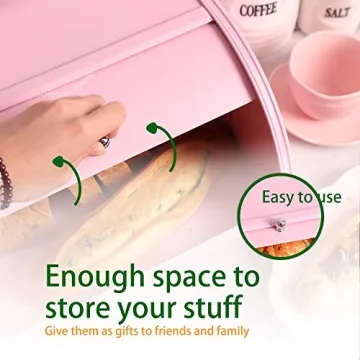 Stylish KL X458 Pink Bread Box for Fresh Bakery Items