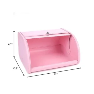 Stylish KL X458 Pink Bread Box for Fresh Bakery Items