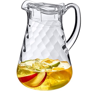 Amazing Abby - Droply Whirly - Acrylic Pitcher (64 oz), Clear Plastic Water Pitcher with Lid, Fridge...