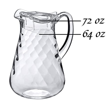 Amazing Abby Acrylic Pitcher - Stylish 64 oz Water Jug
