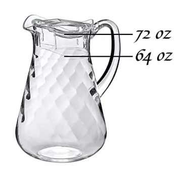 Amazing Abby Acrylic Pitcher - Stylish 64 oz Water Jug
