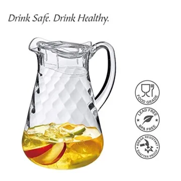 Amazing Abby Acrylic Pitcher - Stylish 64 oz Water Jug