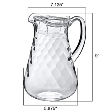 Amazing Abby Acrylic Pitcher - Stylish 64 oz Water Jug