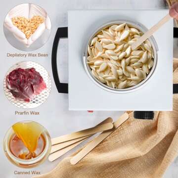 Podoy Wax Warmer for Hair Removal, Professional Single Wax Warmer Pot Melter, Adjustable Temperature, Compact and Portable, SPA Salon Equipment, 14 Ounce