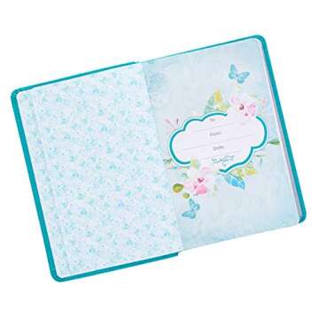 He Whispers Your Name 365 Devotions for Women - Hope and Comfort to Strengthen Your Walk of Faith - Teal Faux Leather Devotional Gift Book w/Ribbon Marker