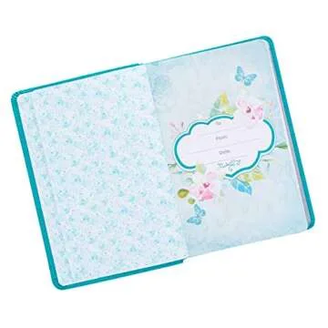 He Whispers Your Name 365 Devotions for Women - Hope and Comfort to Strengthen Your Walk of Faith - Teal Faux Leather Devotional Gift Book w/Ribbon Marker