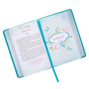 He Whispers Your Name 365 Devotions for Women - Hope and Comfort to Strengthen Your Walk of Faith - Teal Faux Leather Devotional Gift Book w/Ribbon Marker
