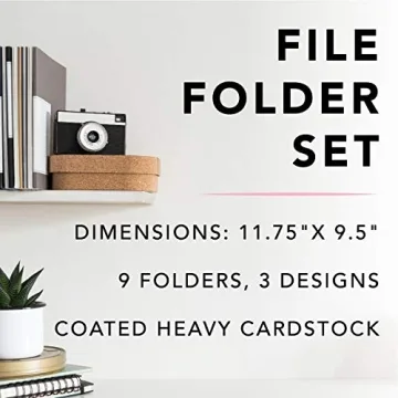 Graphique Chic File Folders Set - Stylish Office Organizers