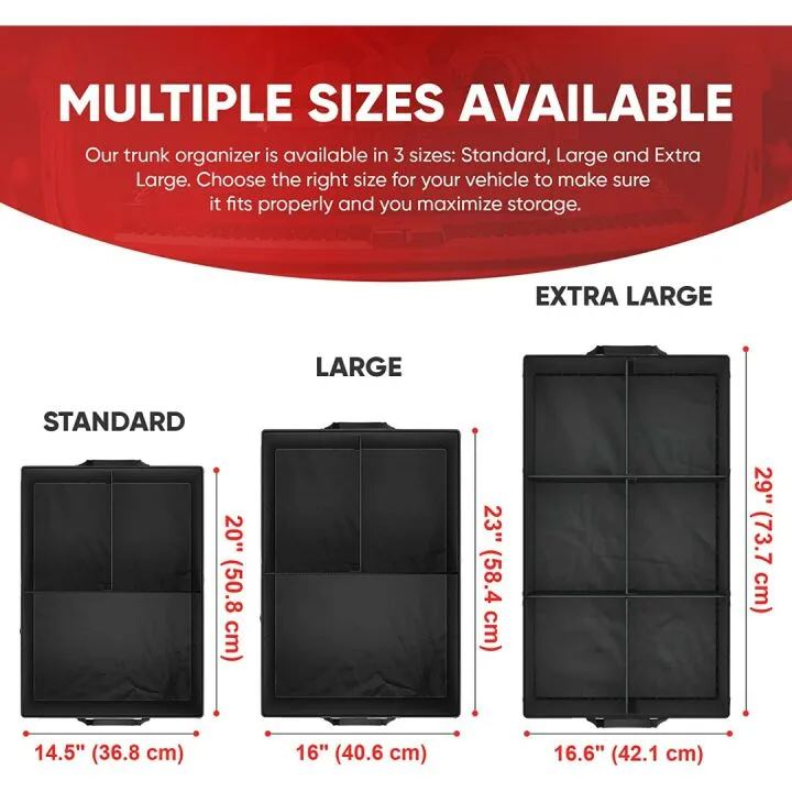 FORTEM Car Trunk Organizer - Foldable & Collapsible Storage