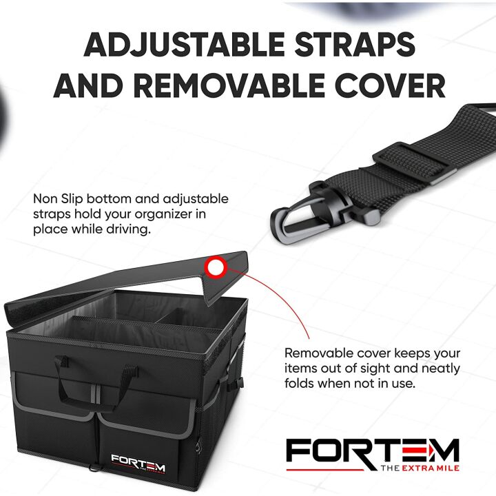 FORTEM Car Trunk Organizer - Foldable & Collapsible Storage
