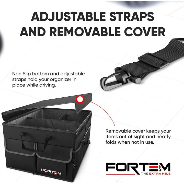 FORTEM Car Trunk Organizer - Foldable & Collapsible Storage