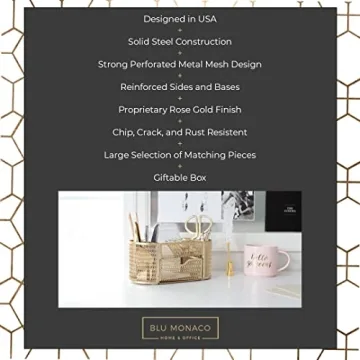 Stylish Gold Desk Organizer for Home Office Decor