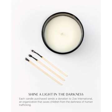 Benevolence LA Eucalyptus & Chamomile Scented Candle | Soy Candles, Black Candle for Home | Gifts for Women and Men | Home Fragrance | Aromatherapy | 8oz, 45 Hour Burn