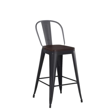 AKLAUS Modern Metal Bar Stools Set of 4 for Home