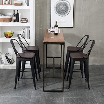AKLAUS Modern Metal Bar Stools Set of 4 for Home