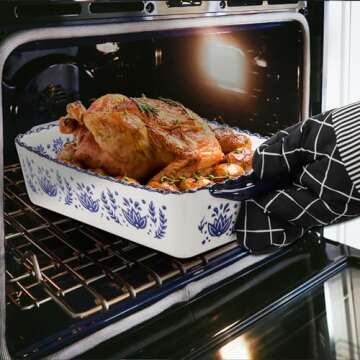 SOUJOY 3 Pack Porcelain Bakeware Set, Rectangular Baking Dishes, Lasagna Pan for Cooking, Kitchen, Casserole Dishes, Cake Dinner, Banquet and Daily Use