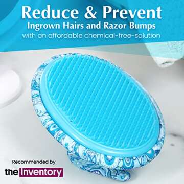 Dylonic Body Brush for Razor Bumps and Ingrown Hairs Treatment - 1pk Skin Exfoliator for Body Shavin...