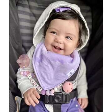 DiaperSquad's 10-Pack Baby Bibs for Drooling and Teething, Bibs for Boys, Baby Girl - Solid Cotton B...