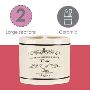 Home Basics Paris Collection 4 Piece Bathroom Accessories Set Featuring a Soap Dispenser, Toothbrush Holder, Tumbler, and Soap Dish