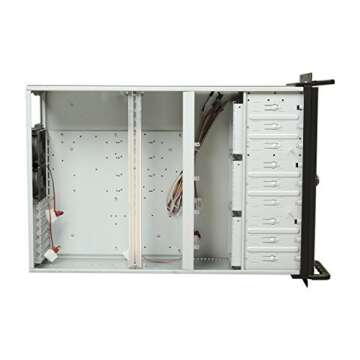 Rosewill 4U Server Chassis/Server Case/Rackmount Case, Metal Rack Mount Computer Case Support with 15 Bays & 7 Fans Pre-Installed (RSV-L4500)