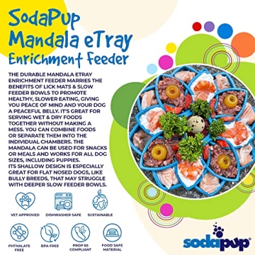 SodaPup Mandala eTray - Durable Pet Slow Feeder USA